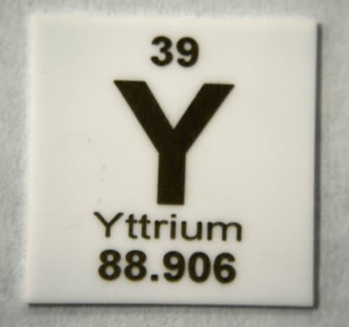 "Yttrium" 1" x 1" Elemental Ceramic Column Scoring Wafer