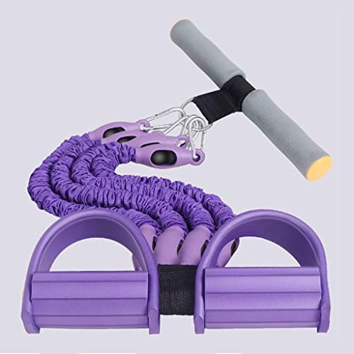 Sit-Ups Elastic Rope 4 Tube Adjustable Home Multi-Functional Fitness Equipment Sports Auxiliary Pedal Pedal Puller - 100 Pounds Load-Bearing