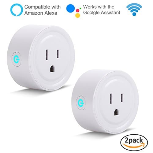 Smart Plug 2 Packs , Mini Timer Socket Compatible with Amazon Alexa and Google Home , Easy to Set-Up , Remote Control Appliances Via Iphone Android Smart Phone APP