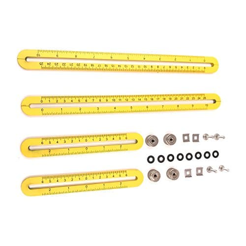 Harko Aluminum Alloy Angleizer Template Tool Multi Angle Measuring Ruler Foldable Angleizer Tile and Flooring Measuring Tools for Handymen, Builders, Craftsmen, Enginners and DIY-ers (Yellow)