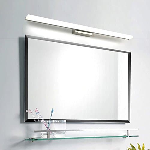 Modern Bathroom Wall Light Mirror Front LED Lighting Waterproof Antifogging LED Tube Bathroom Vanity Light Steel+Aluminum+Acrylic (12W 23.6 inch, Cold White)