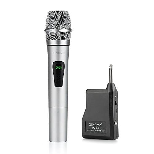 Vangoa - Professional Rechargeable PC-K6 Handheld Wireless Microphone System Singing for Home/Party