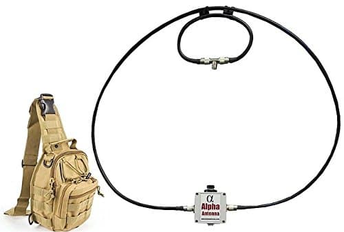 New 2019 Version! 10-40 Meter Alpha Loop Magnetic HF Antenna with Field Bag