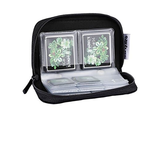 [2017 Version] StFlyBro 26 Slots Case Pouch Holder for Memory Card, SD Card. Memory Card Carrying Case, Memory Card Holder (Black)