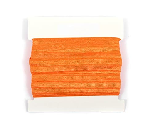 10 yard Bundle 5/8th inch Satin Fold Over Elastic FOE - Orange