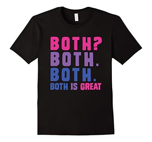 Mens Both? Both. Both is great, bisexual flag colors t-shirt XL Black