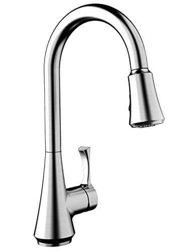 Kitchen Faucet, VISTOP Single Handle Sink Faucets with Pull Down Sprayer, Pro Pull Out Kitchen Faucets Premium 304 Stainless Steel Brushed Nickel