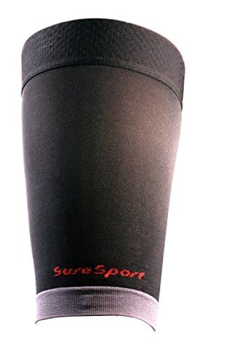 SureSport Q-Grip Quad Thigh Compression Sleeve - Small/Medium No-Slip Grip, Great for running, cycling, walking &amp; hiking Targeted Quad and Hamstring Support
