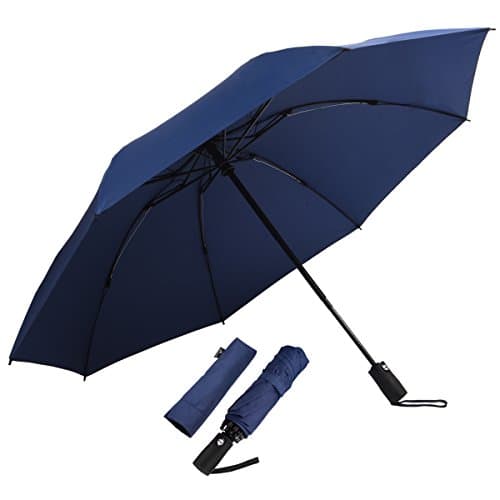 Doryum Automatic Travel Umbrella with Safe Auto Lock Design Windproof Folding Inverted Umbrella