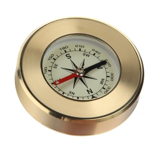 Portable Hand-held Precise Compass Navigation Gold.