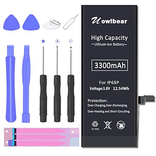 uowlbear Replacement 6s Plus Battery for 6s Plus A1634 A1687 A1699 with Complete Replacement Kits 0 Cycle -High Capacity 3 Year Warranty
