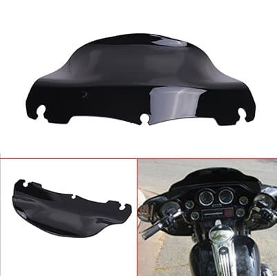 Cozymoon - Smoked Dark 8" Wave Windshield Windscreen For Harley FLHT FLHTC FLHX Touring