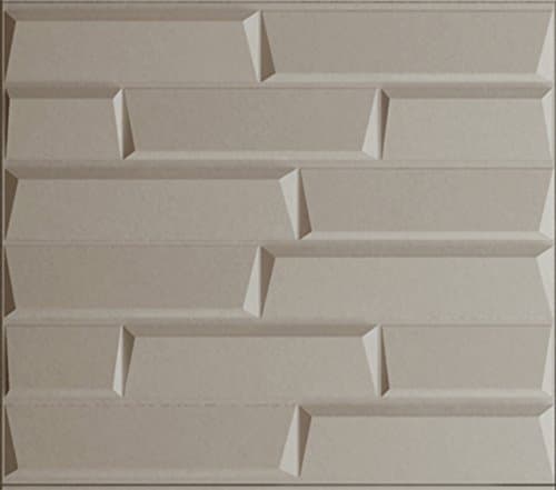Upscale Designs 02111 16 sq. ft. 3D Glue-On Wall/Ceiling/Wainscoting Panels, Stonewall