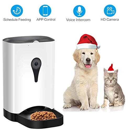 XIAOD Feeder Pet Smart Feeder With Camera, App Remote Control Voice Walkie-talkie Automatic Feeder Dog And Cat Food Distributor 4.5l Large Capacity