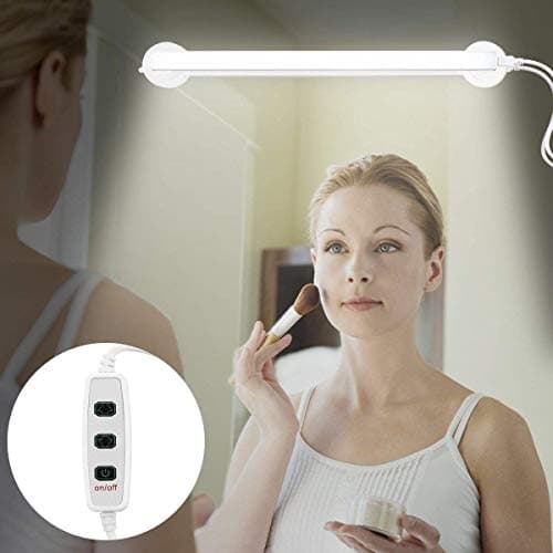 LED Makeup Mirror Vanity Light Bathroom Lamp Attached on Mirror Simulated Daylight Make Up light for Bedroom, Dressing Table and Travel