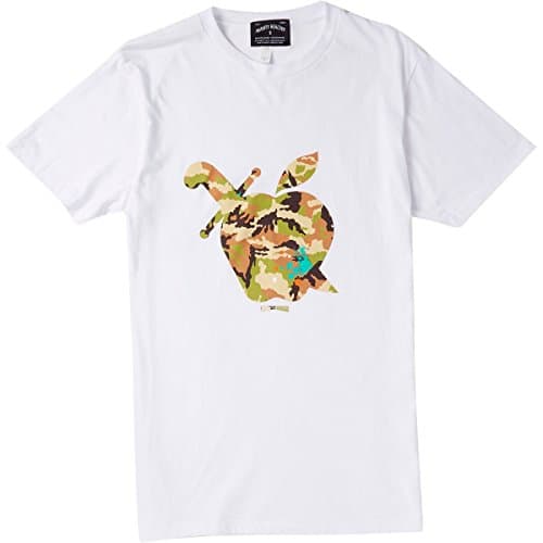 MIGHTY HEALTHY APPLE CAMO TEE (Large, White)