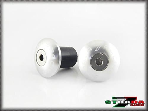 Strada 7 Racing CNC Handle Bar Ends Silver For Buell 1125CR