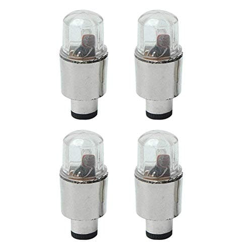 Whosee Bicycle Wheel Flash Light, 4-Pack Bike Motorbicycle Tire Valve Cap Neon LED Flash Lamp