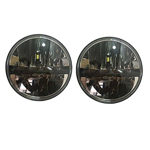 a pair 7 inch Round LED Headlight with 7” bracket ring for Jeep Wrangler Jk Tj Hummer