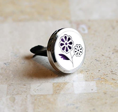 Aromatherapy Car Air Freshener Diffuser with 5 ML Eucalyptus Essential Oil (Daisy)