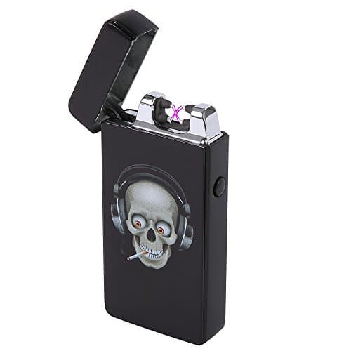 USB Rechargeable Arc Lighter Cool Electric Dual arc Windproof Coil Lighters For Lighting Cigarettes,Candel, (5)