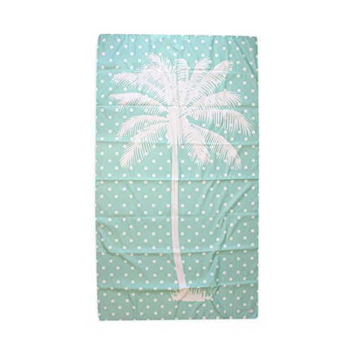 Palm Tree Aqua 40 x 70 Inch Microfiber Ultra Thin Large Beach Towel