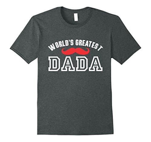 Mens World's Greatest Dada T shirt Gift For Dada Medium Dark Heather