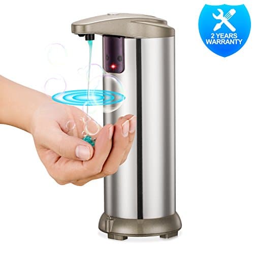 Automatic Soap Dispenser, Stainless Steel Touchless Hand Free Motion Sensor Autosoap Dispenser for Kitchen and Bathroom - (Champagne Gold)