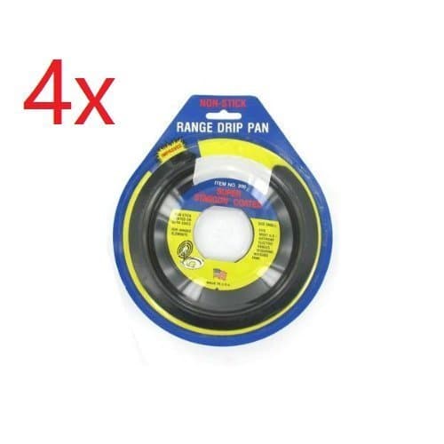 4 Non-stick Hotpoint Electric Range Drip Pan (Size: 6 1/4") - Item# 200 - Super Starcon Coated