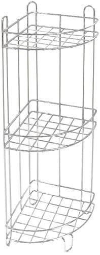 Top Quality Rust Proof Chrome Storage Rack Shelf Corner Shape 2 and 3 Tier Designs for Bathroom (Small, Medium, Extra Large) (3 Tier 19 x 19 x 47cm)