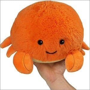 Squishable Crab (Open Eyes) Plush, Orange, Mini 7"