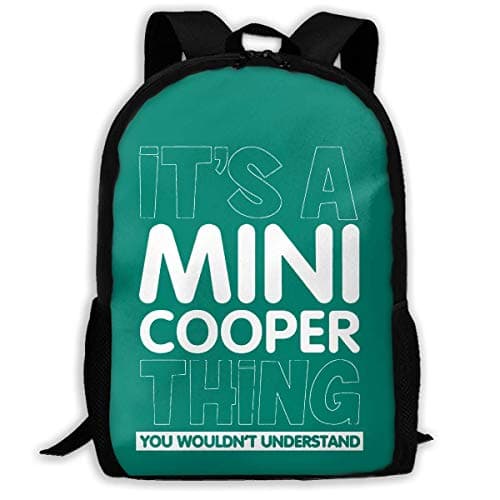 Lightweight Its A Mini Austin Cooper Thing Printed School Backpack Water Resistant Travel Rucksack Bag Laptop Backpack Daypack,17 Inch