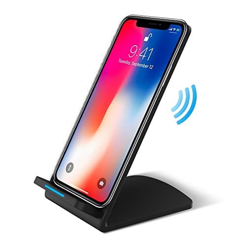 Fast Wireless Charger for iPhone 8 iPhone X Samsung Galaxy S8 Note 8 and All Qi-Enabled Devices Quick Charger Holder