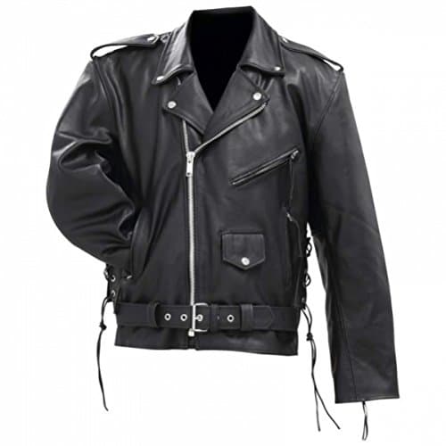 Rocky Mountain Hides Solid Genuine Cowhide Leather Classic Motorcycle Jacket-Xl