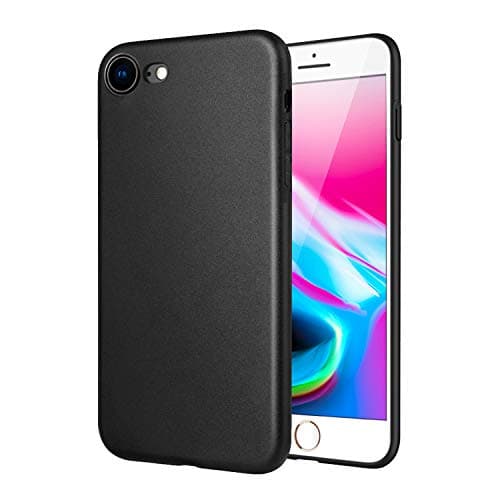 Compatible with iPhone 7 Case and iPhone 8 Case,Black Anti-Scratch,Shock-Absorption Cover Case [Black,4.7-Inch]