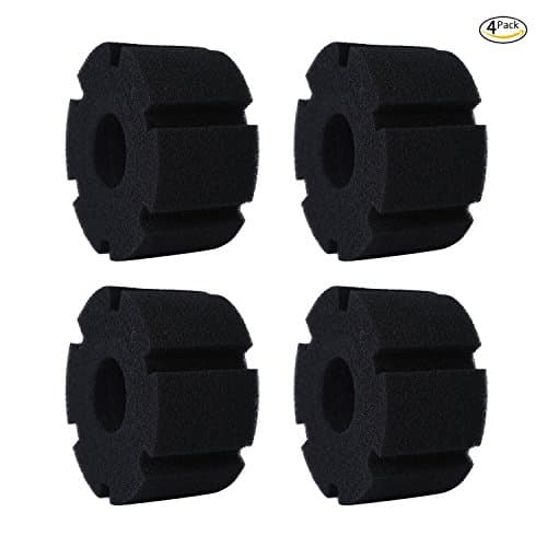 Powkoo Sponge Filter Replacement, 4-Pack Replacement Sponges for Aquarium Fish Tank Filter (Replacement Sponges for M)