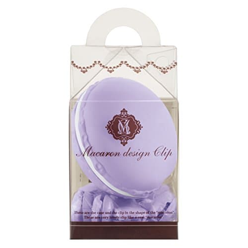 Macaroon design clip 12 pcs case clip set MC-12 blueberries (BU) / 25901