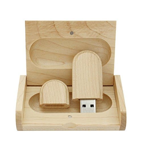 Maple Wood USB Flash Drive with Wooden Box U Disk Memory Stick Pen drive (32GB, 3.0)