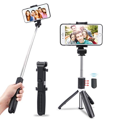 Selfie Stick Detachable Bluetooth Remote Long Distance Control Extendable Rotatable Holder with Tripod for Live Broadcasting, Taking Photos