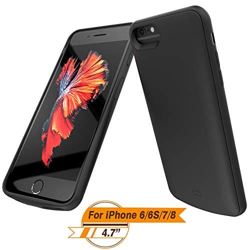 iPhone 6/6s/7/8 Battery Case, Accerzone External Rechargeable Power Charger Case, 4000mAh Protective Backup Charging Case Pack for Apple iPhone 6/6s/7/8 4.7-Inch…