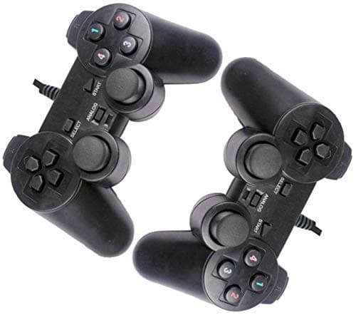 Gadget Deals Pack of 2 USB Controller 2-Way Vibration Gaming Joystick (Black, for PC, Mac OS)