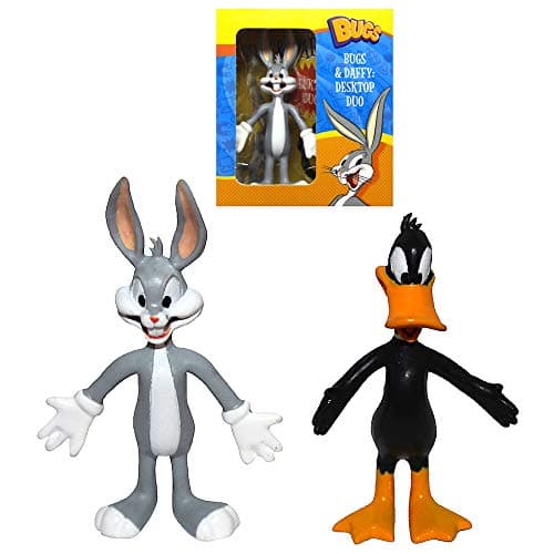 Deluxe Mega Kit Bugs & Daffy Bendable Desktop Duo Figures Miniature Editions 2.5"