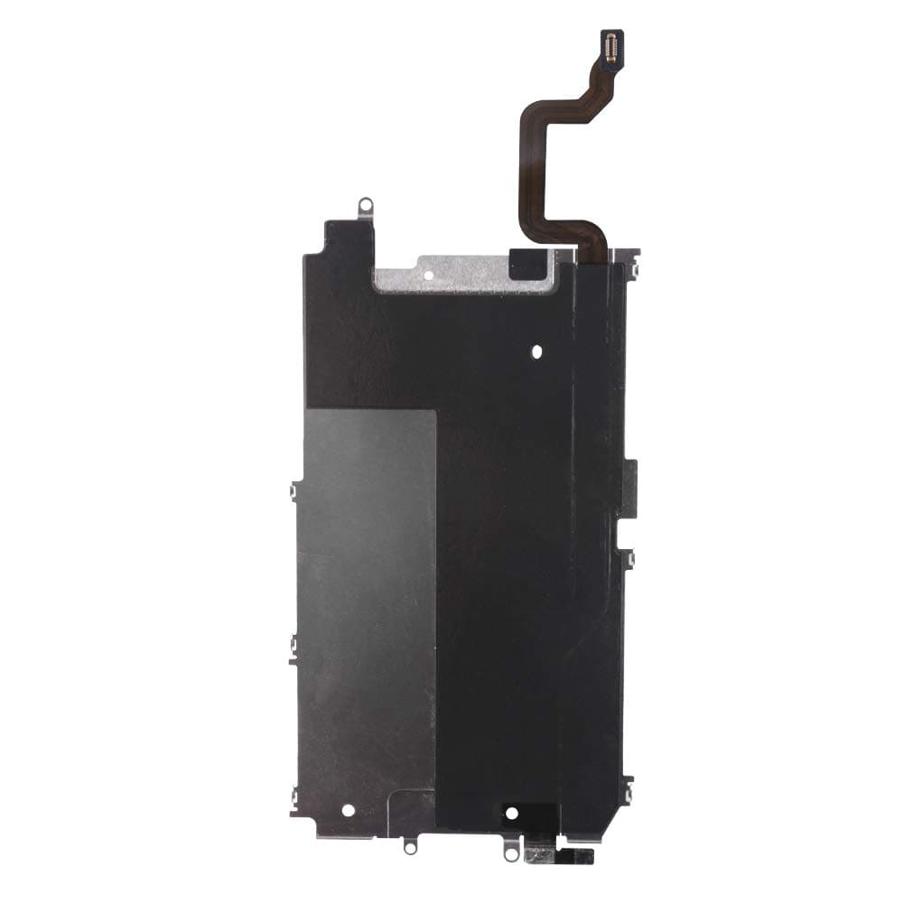 Compatible with OEM Apple iPhone LCD Screen Back Classic Metal Plate with Heat Shield Home Button Flex Cable Replacement Part Compatible for iPhone 6 (4.7'') (Black, for iPhone 6)
