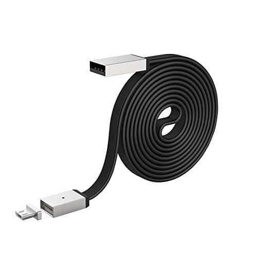 Tomsmoo 5th Generation Micro USB Magnetic Charging and Data Transfer Cable,for Android Kindle Samsung S7 Xiaomi5A Game Controller (3.3ft 2.1A Black)