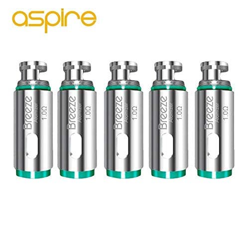 5pack Replacement C-o-i-l-s Heads for A-s-p-i-r-e B-r-e-e-z-e 1 (1.0ohm)