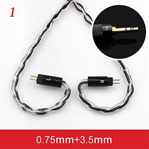 TRN 8 Core Upgraded Silver Plated Cable 2.5/3.5mm MMCX 0.75 Earphone Audio Cable