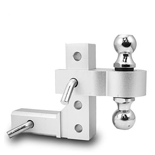 6" ADJUSTABLE DROP DOWN DUAL BALL MOUNT TRAILER TOW HITCH