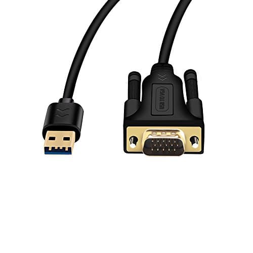 USB 3.0 to VGA Adapter Cable 4.9FT External Video Card Multi Monitor Adapter for Windows 10/8.1/8/7 Laptop Desktop PC - Supports up to 1920x1080