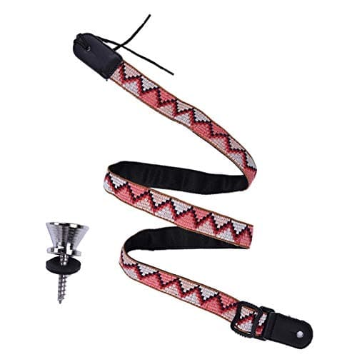 Ukulele Strap,Bohemian Style Adjustable Ukulele Strap Belt With Hook, Soft Feel Comfortable Grip Slim Design,For Soprano Concert Tenor Ukulele