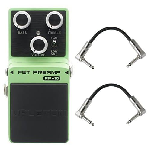 Valeton FP-10 Analog Guitar Pedal with 2 Patch Cables (Preamp/Boost)